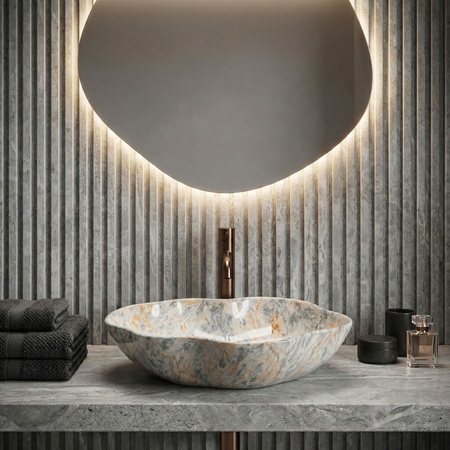 Umywalka Pearl Ruststone - Nablatowa