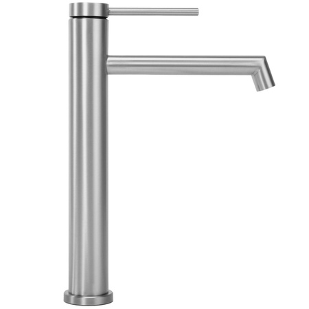 Bateria Umywalkowa Foss Nikiel Szczotkowany Inox Wysoka