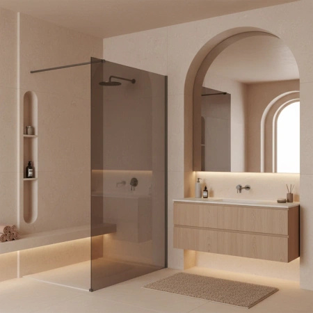 Ścianka Prysznicowa Flexi Brązowa Tytan