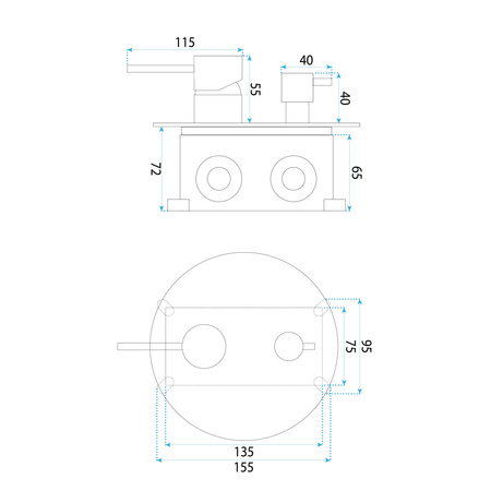 Zestaw Natryskowy Podtynkowy Nikiel Szczotkowany + BOX