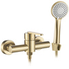 Bateria Prysznicowa Ścienna Ontario Złota Szczotkowana
