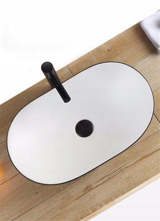 Umywalka Nablatowa Royal White Black