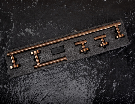 Zestaw Wieszaków Łazienkowych Ari 4 Elementy Miedź Szczotkowana