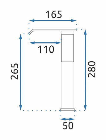Bateria Umywalkowa Kent Czarna Wysoka
