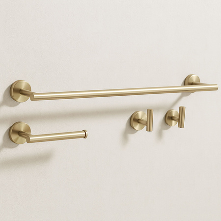 Zestaw Wieszaków Łazienkowych Ari Złoty Szczotkowany