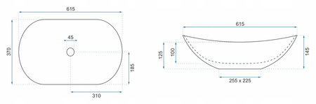 Umywalka Nablatowa Royal Black Mat
