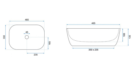 Umywalka Nablatowa Marbel