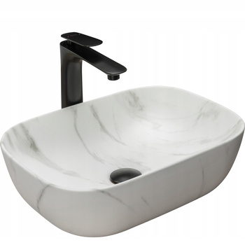 Umywalka Nablatowa Belinda Marble Marmur Matt