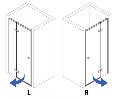 Drzwi Prysznicowe Uchylne Atlas Chrom