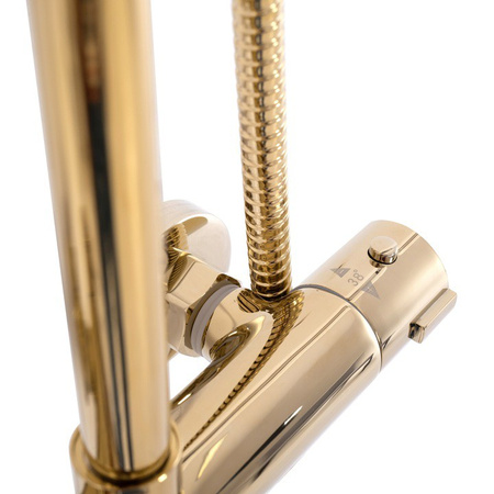 Zestaw Natryskowy Bliss Gold Złoty Termostat