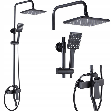 Zestaw Natryskowy Prysznicowy Hass Black Czarny