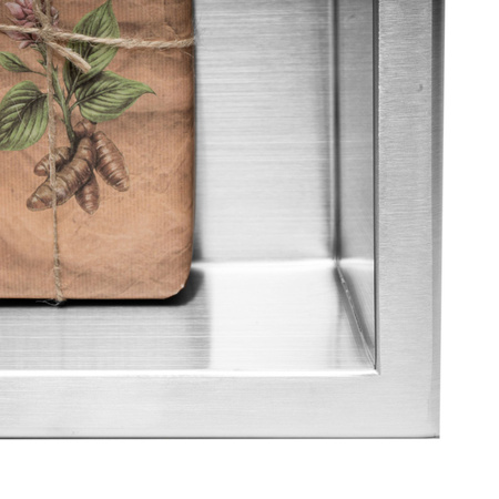 Półka Wnękowa Łazienkowa 30x60 Stal Szczotkowana