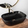 Umywalka Nablatowa Belinda Black Marble Matt