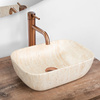 Umywalka Nablatowa Belinda Mini Travertine Matt
