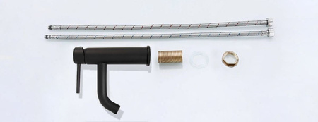 Bateria Umywalkowa Lungo Czarna Niska