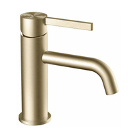 Bateria Umywalkowa Foster Złota Szczotkowana Niska