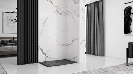 Brodzik Prysznicowy Kamienny Stone Black 90x120 cm