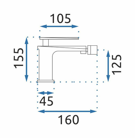 Bateria Bidetowa Romano Czarna Postarzana