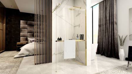 Ścianka Walk In Aero Gold Złota z półą Evo Gold