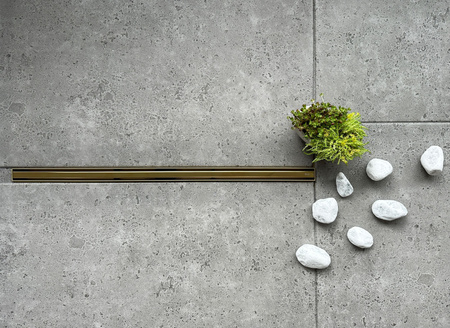 Odpływ Liniowy Neox Slim Pro Złoty Połysk 360°