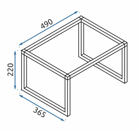 Umywalka Konglomeratowa Nablatowa Goya 50 cm + Stelaż