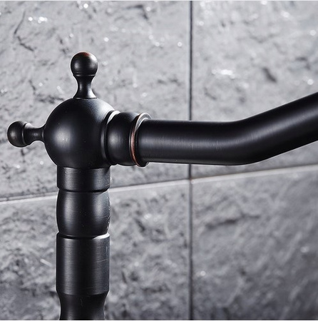 Bateria Umywalkowa Bona Czarna Postarzana Wysoka