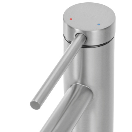 Bateria Umywalkowa Foss Nikiel Szczotkowany Inox Wysoka