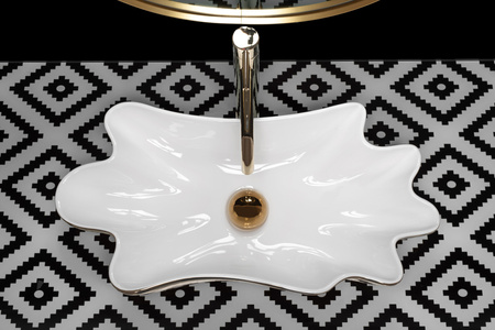 Umywalka Nablatowa Infinity White Gold + Korek