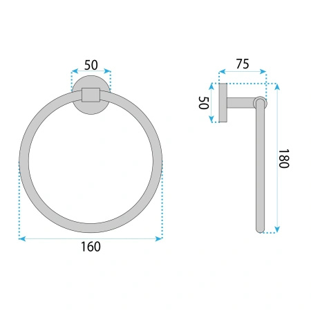 Wieszak Łazienkowy Galo Miedź Szczotkowana