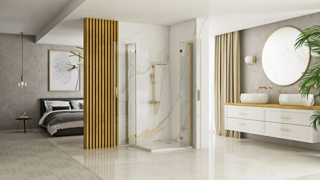 Kabina Prysznicowa Hugo Złota Szczotkowana Double