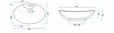 Umywalka Nablatowa Rosa