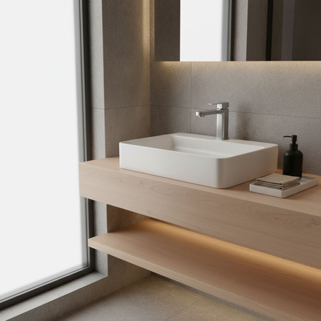 Bateria Umywalkowa Arlo Nikiel Szczotkowany Niska