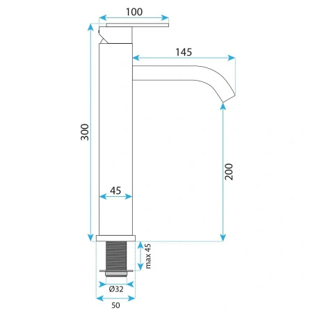 Bateria Umywalkowa Ontario Miedź Szczotkowana Wysoka