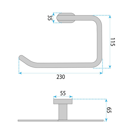 Wieszak Łazienkowy Ścienny Ring Til Chrom