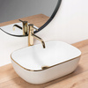Umywalka Nablatowa Belinda Gold Edge