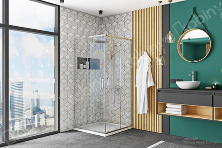 Kabina Prysznicowa Punto Chrom 80 x 80 Rozsuwana