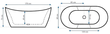 Wanna Wolnostojąca Ferrano Slim 170
