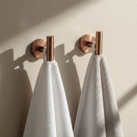 Zestaw Wieszaków Łazienkowych Ari 4 Elementy Miedź Szczotkowana