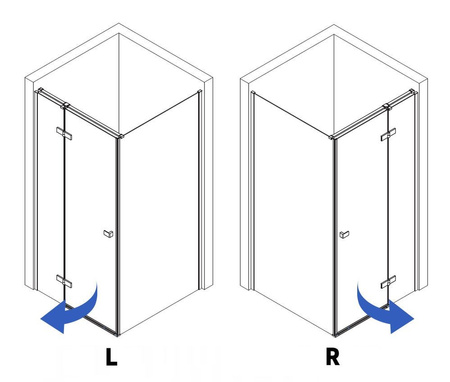 Kabina Prysznicowa Narożna Atlas Chrom