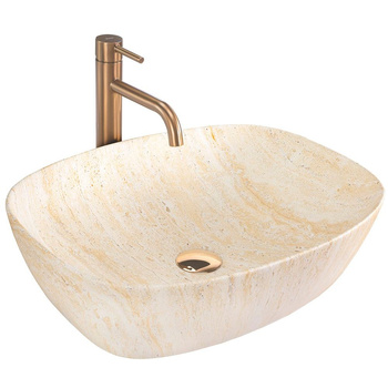 Umywalka Nablatowa Freja Travertine Matt