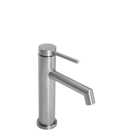 Bateria Umywalkowa Foss Niska Nikiel Szczotkowany