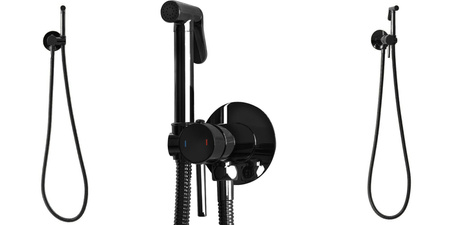 Bateria Bidetowa Lungo Loop Czarna Metaliczna