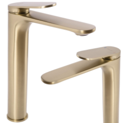 Bateria Umywalkowa Marco Złota Szczotkowana Wysoka