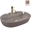 Umywalka Nablatowa Aura 61 Beige Shiny