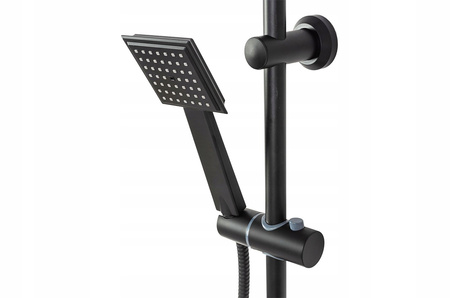 Zestaw Prysznicowy BRAVO z Półką Czarny Mat