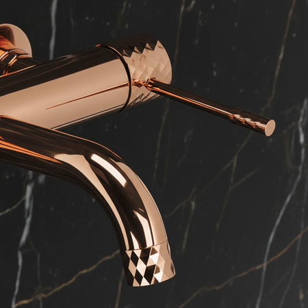 Bateria Wannowa Ścienna Lungo Diamond Miedź