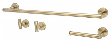 Zestaw Wieszaków Łazienkowych Ari Złoty Szczotkowany