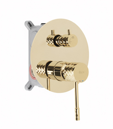 Zestaw Natryskowy Podtynkowy Lungo Diamond Złoty + Box