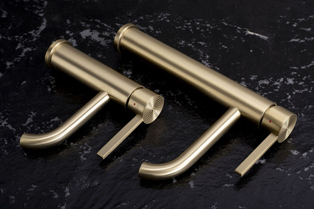 Bateria Umywalkowa Foster Złota Szczotkowana Wysoka