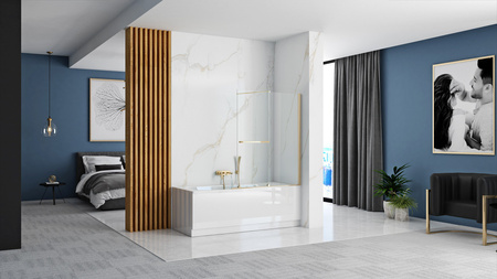 Parawan Nawannowy Fabian Gold 100 cm Złoty Połysk